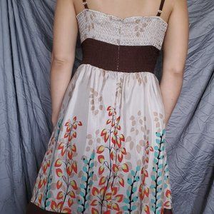 100% Silk spring flowers Dress